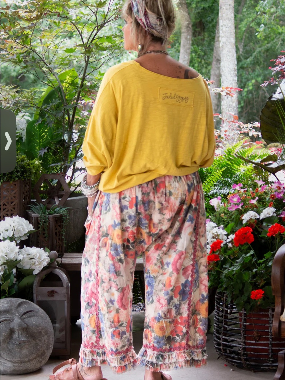 Jaded Gypsy Sunshine Meadow Floral Cotton Garden Romance Bloomers O/S - Picture 3 of 3